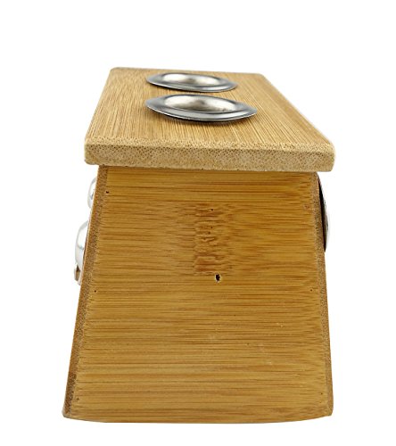 Winterworm Bamboo Two Hole Healing Box for Moxa Moxibustion Medicine Therapy