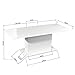 High Gloss White Extendable Rectangular Dining Table, Homy Casa Multifunction Space Saving Wood Table (High Gloss White Top)