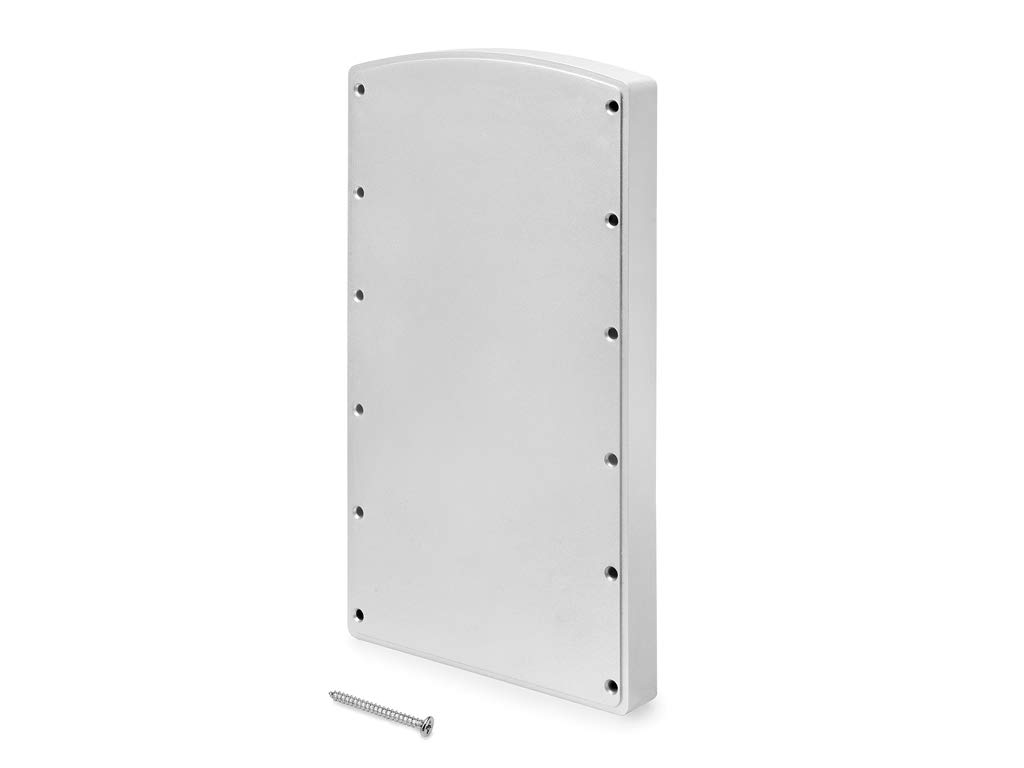 Emuca 7085025 Lateral assembly supplement for Emuca's pull down hanging wardrobe rail, metallic grey, Set of 2 pcs