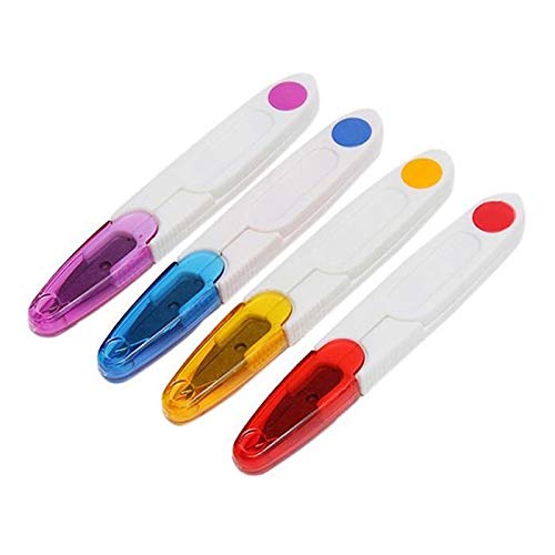 lzndeal Thread Tailors Cutter,Thread Snips Sewing Snippers,Clothes Embroidery Craft,Portable Easy Grip Handle Scissors Sewing Snip Thread Tailors Cutter with Safety Cover - Thumbnail 3