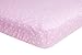 Frenchie Mini Couture Fitted Crib Sheets 100% Woven Cotton Fits Toddler Mattress, Pink Stars, 28 x 52inx8in, 2-Pack