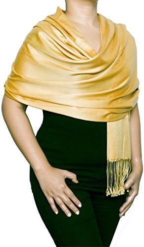 Opulent Luxury Women's Pashmina Silk Wrap Scarf Soft Shawl - 70 x 28 - Inch Long