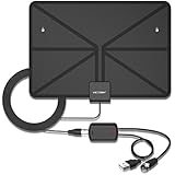 HDTV Antenna,VICTONY Indoor Amplified TV Antenna with Detachable Amplifier 50 Mile Range with Signal Booster for the Highest Performance,Extremely Soft Design and Lightweight (Black)