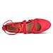 Twisted Womens Faux Suede Strappy Fashion Flats SARA 129-RED Size 9