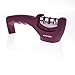 EDGE PERFEXION 3 Stage Knife Sharpener - Left & Right Handed - Professional Quality Sharpening System, for Stainless Steel, Ceramic, Pocket, Garden, Hunting Knives, Diamond Coated, Color Burgundy