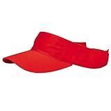 MG Men's Pro-Style Washed Cotton Twill Velcro Adjustable Sun Visor Hat