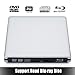 VicTsing USB3.0 External DVD/CD Burner/Player Drive Combo, 3D BD player Blu-ray Disc Player with Two USB Cables, for PC Laptop Desktops - Silver