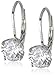 Amazon Collection Platinum-Plated Sterling Silver Round Cubic Zirconia Lever-Back Earrings (2 cttw)