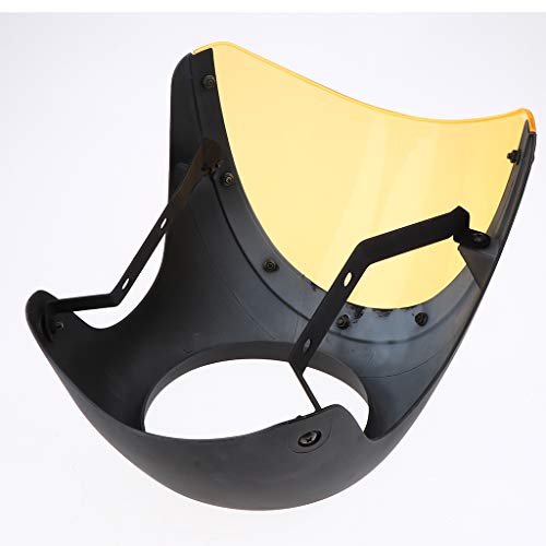 image for D DOLITY Motorcycle Front Headlight Fairing Screen Retro Cafe Racer St