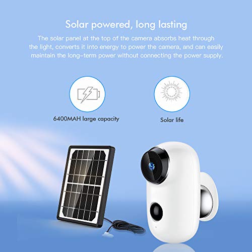 SDETER Solar Panel Power Supply for Wireless Outdoor Rechargeable Battery Powered IP WiFi Security Camera A3 - Thumbnail 3
