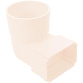 ARTIBETTER Square to Round Gutter Adapter White Plastic 5.11 in | Simple Install, Wide-Mouth Flow, Outdoor Use, 1 X Rainwater Gutter Pipe Connector