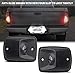 HERCOO LED License Plate Light Lamp Lens White Bulbs Black Housing Compatible with Tacoma1995-2004 Pickup Truck Rear Step Bumper Aftermarket Replacement, Pack of 2