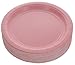 Amcrate Disposable Paper Plates Pink, 6 3/4 Inches Paper Dessert Plates, Strong and Sturdy Disposable Plates for Party, Dinner, Holiday, Picnic, or Travel Party Plates, Pack of 50