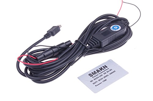 SMAKN DC 12V to 5V Power Inverter MINI USB DC 5V Hard Wired Converter Kit Car Charger Cable for GPS Tablet Phone PDA DVR Recorder (MINI USB Straight)-3M - Thumbnail 5