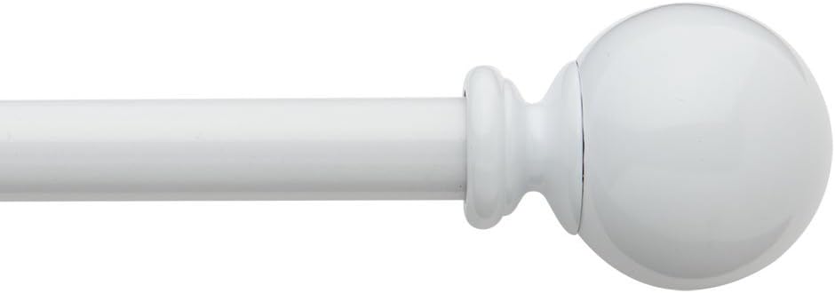 Bali Blinds 5/8" Ball Cafe Rod Set, 48-84", Satin Nickel: Home & Kitchen