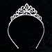OUFO Crystal Tiara for Girls Sliver Flower Rhinestone Crowns Royal Hair Jewelry Decor Vintage Wedding Tiaras Princess Headband Birthday