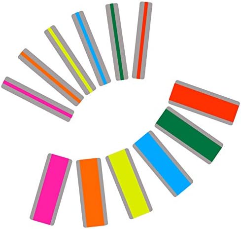 Dyslexia Tools for Kids, 12 Pieces Guided Reading Strips Highlight Strips Colored Overlay Highlighter Bookmarks Tracking Rulers Helps with Reduce Visual Stress Children Assistant（2 Sizes,6 Colors）