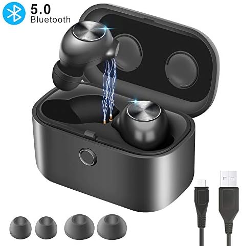 Chasehill Ture Wireless Earbuds,Bluetooth 5.0 Auto Pairing with Loud 3D Stereo Sound Noise Cancelling in Ear Earphone, Sweatproof Sport Headphones, Built-in Mic and Dual Speakers for Phone Calls