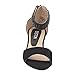 Beston ID27 Girl's Rhinestone Ankle Strap Back Zipper High Heel Dress Sandals