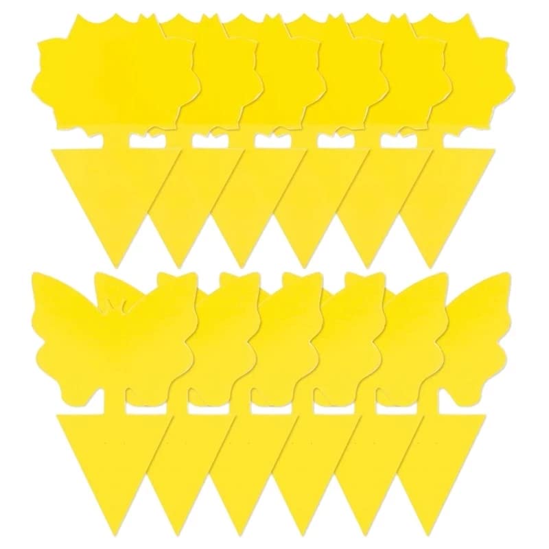 MaoNativey 20 Pack Fruit Fly Traps, Fly Paper Double-Sided Fly Catchers Fly Paper for Flies Mosquitoes Fungus Gnats for Indoor/Outdoor Use
