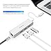 DeepDream Type C Adapter to RJ45 Gigabit Ethernet with 3 Ports USB 3.0 Hub for Macbook, Surface Pro, Notebook, USB Flash Drives, Desktop PC