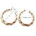 UNKE Large Bamboo Earrings Hip-Hop Gold /Silver Ladies Hoop / Hoops Bling Circle Earring,Round