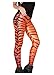 Jescakoo Women's Digital Tiger Print Leggings Stretchy Ankle Tights Pants Small