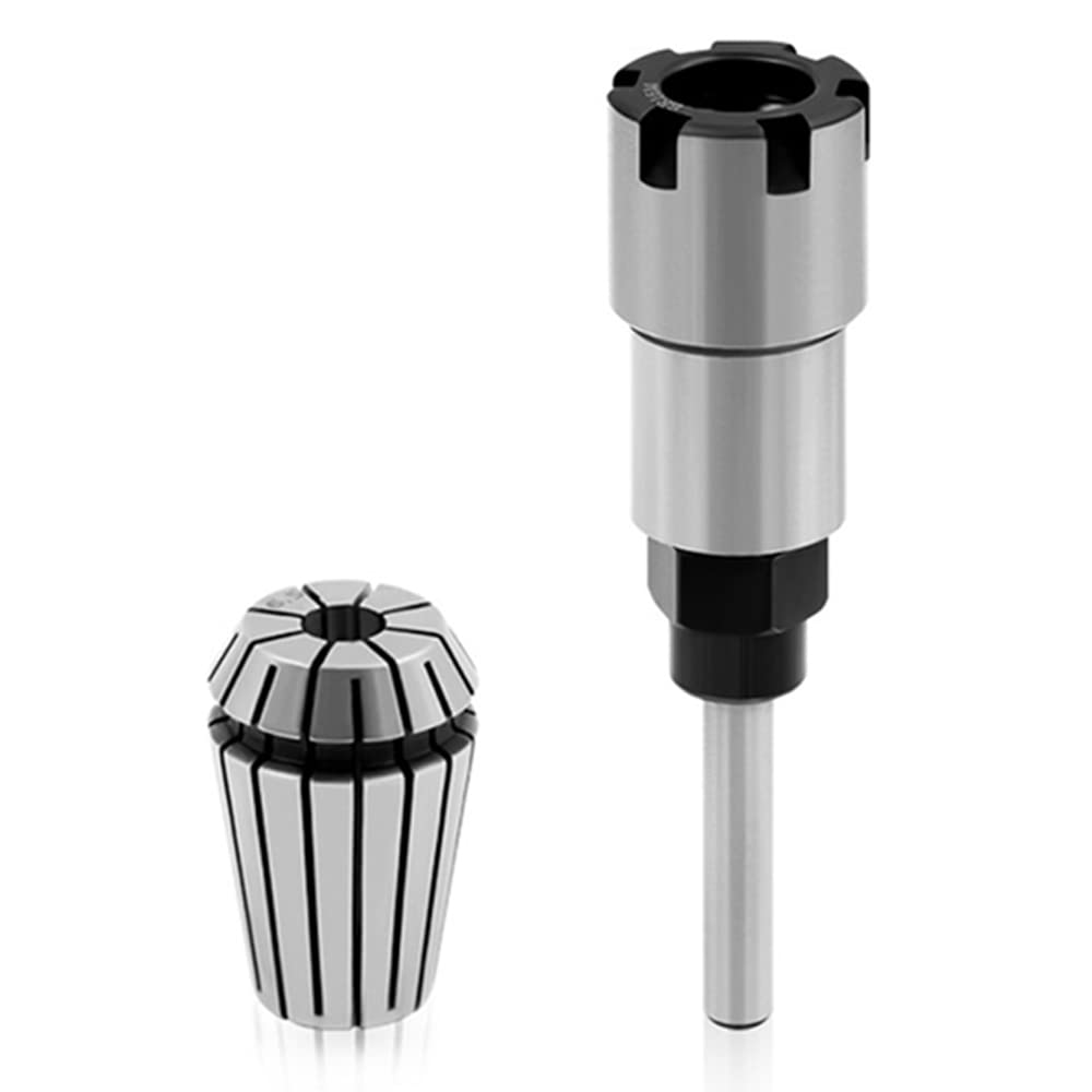 Bestgle 1/4" Shank Router Collet Extension Rod Chuck Holder Extender Adapter with 6.5mm ER16 Spring Collet Set
