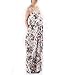 May&Maya Women's Low V-Neck and Low V-Back Maxi Dress (XL, Flower Print)