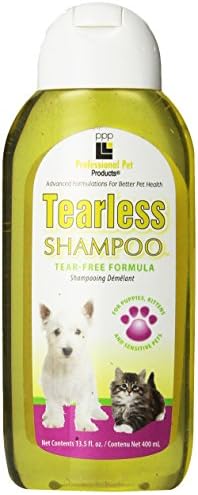 PPP Tearless Shampoo for Puppies and Kittens with Sensitive Eyes - Gentle, No-Sting Shampoo for Dogs & Cats - Eye Safe Formula - 13.5 fl oz.