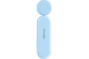 VAVOFO USB Rechargeable Book Light, Blue Light Blocking, Amber Light Clip On Bookmark Shaped Reading Light, Eye Care 6 LEDs Book Light for Bookworms Reading in Bed with 9 Lighting Modes (Light Blue)