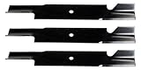USA Mower Blades (3 U11111BP Standard Medium Lift for Encore 8230063 Gravely GDU10232 Length 21 in. Width 2-1/2 in. Thickness .200 in. Center Hole 5/8 in. 61 in. Deck