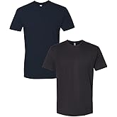 Next Level Mens Premium Fitted Short-Sleeve Crew Midnight-GraphiteBlack(2Pack) XX-Large