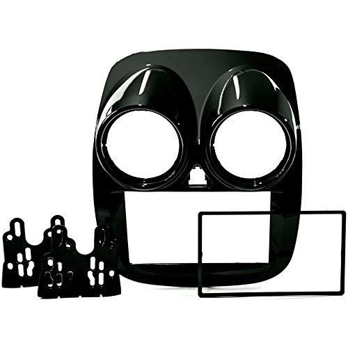 Moldura 2 Din Autoplast Fiat Novo Palio 2012 a 2016 Black Piano