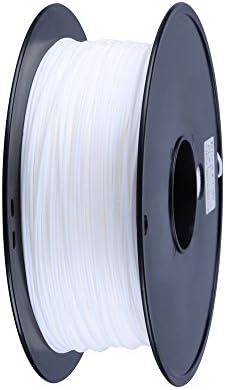 Borlee1.75mm PLA 3D Printer Filament, Dimensional Accuracy +/- 0.05 mm,1 kg Spool(White)