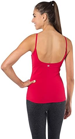 Workout Tank Top with Built In Bra Yoga Tops with Built-In Shelf Bra Sexy Open Back Workout Tops for Women Perfect for Yoga Pilates Barre FABB Activewear Yoga Clothing Women’s Yoga Tops (Small, Red)