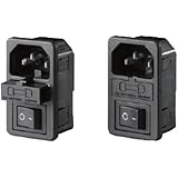 0717-1S-PQ12-C IEC320 C14 Ac Inlet with Fuse Holder and Switch