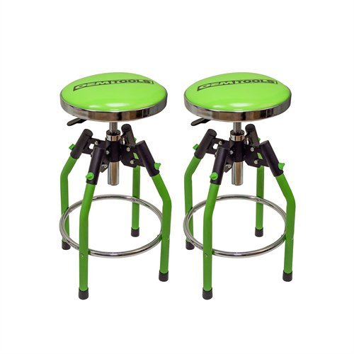 OEM TOOLS 24912TWO Hydraulic, 2 Pack | Comfortable, Adjustable-Height Bar-Style Swivel Stool, Ideal for Mechanics’ Shops, Garage, Workshop, Man Cave, and More | Easy Assembly, Green