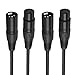 CableCreation XLR to XLR Cable 6FT, 2ps X LR Male to XL R Female Microphone Cable, Balanced 3 PIN Compatible with Shure SM Microphone, Behringer, Speaker Systems, Radio Station and More, Black