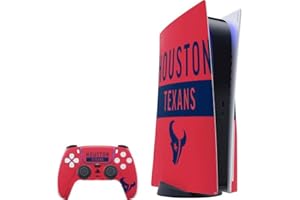 Skinit Decal Gaming Skin Compatible with PS5 Bundle - Officially Licensed NFL Houston Texans Red Performance Series Design