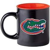 Boelter Brands Two Toned Matte Black Coffee Mug, NCAA Team Logo with Inner Team Color (Florida Gators)