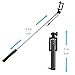 Selfie Stick, NOOTPRODUCTS LOCUST Series Compact Portable Self-Portrait Extendable Monopod with built-in Bluetooth Remote Shutter for iPhone 6s, 6, 5s, Android and All Other Smartphones - Black