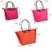 KARRESLY Women's Nylon Travel Foldable Shoulder Bags Hobo Beach Bag Tote Handbag(Black M)