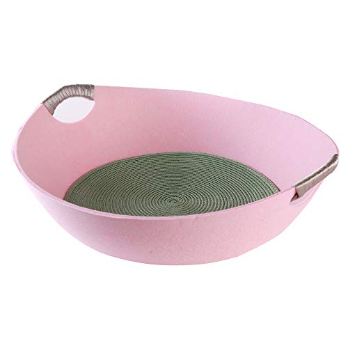 KIBUN Simple Chic Felt Nest Cat Beds Cats House Modern Cat Furniture (Pink)