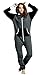 SkylineWears Women's Ladies Onesie Hoodie Jumpsuit Playsuit Char-Black M