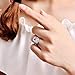 SHINCO Bella Lotus 4.5ct Radiant Cut CZ 18k White Gold Plated Vintage Wedding Band Engagement Rings Gifts for Wedding, Engagement, Party, Birthday, Christmas, New Year,Size 9