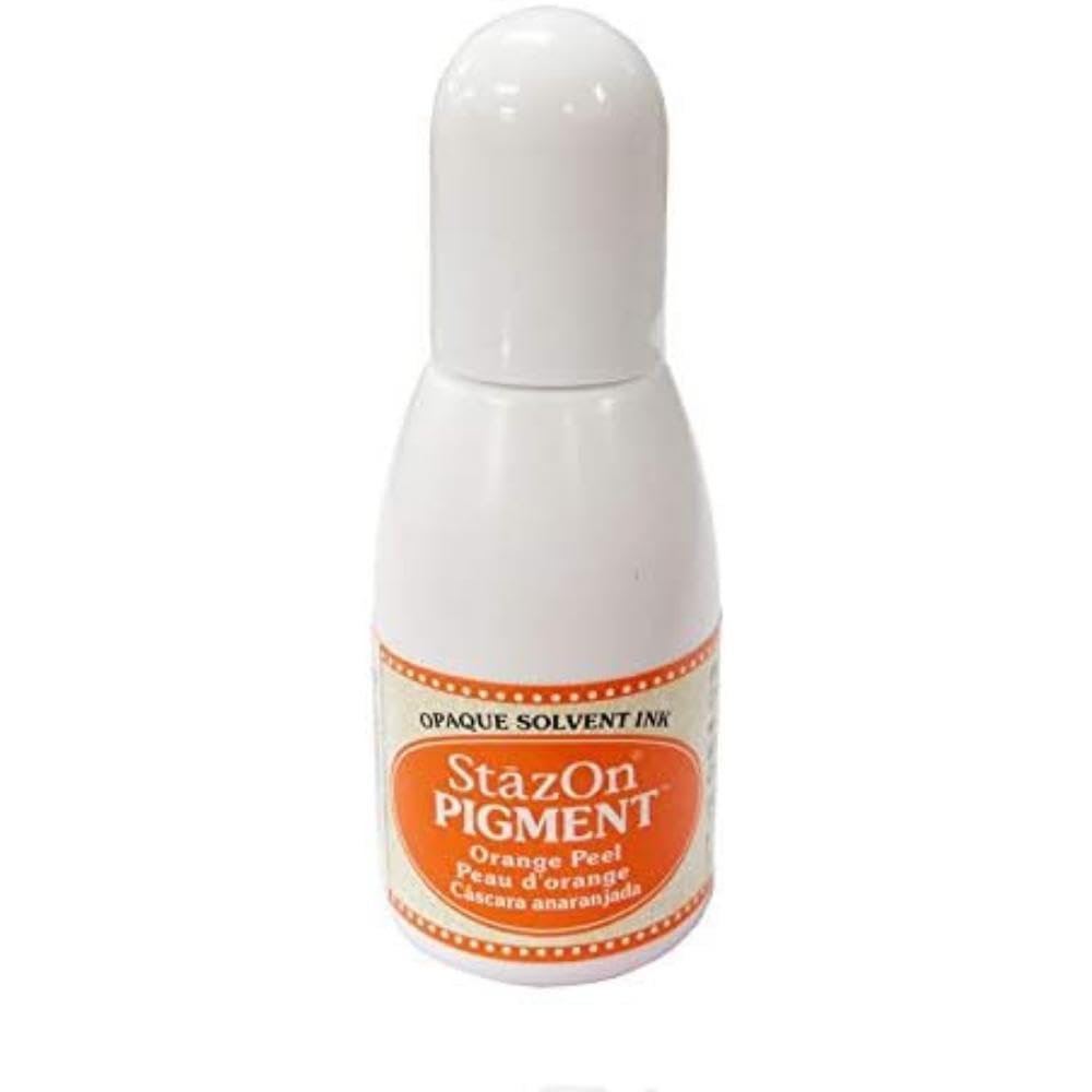 Tsukineko Inker Stamp Ink-15 ml-Orange, Peel-Accessories Reinker for StazOn Pigment Ink Pads, 15ml