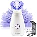 Face Steamer for Facial - Facial Steamers Deep Cleaning, Nano Ionic Warm Mist Moisturizing Facial Steamers, Cleansings Pores and BlackheadsHome Sauna Spa, Mothers, Wife Gifts (5 Piece Blackhead Kit)