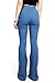 Vibrant Women's Juniors Bell Bottom High Waist Fitted Denim Jeans,Classic Denim,11