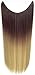 Flip In Synthetic Heat Resistance Dip Dye Straight Hair Extension Secret Miracle Two Tone Hair Wire 22